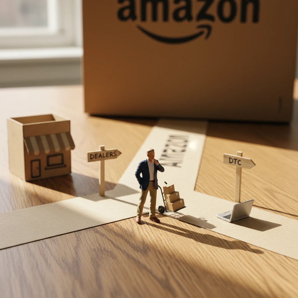 Miniature brand owner at a crossroads — the operational migration decision point.